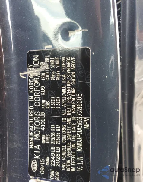 2016 Kia Soul + from USA, damaged, VIN KNDJP3A56G7286305